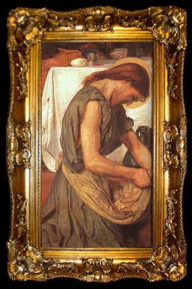 framed  Brown, Ford Madox Christ Washing Peter